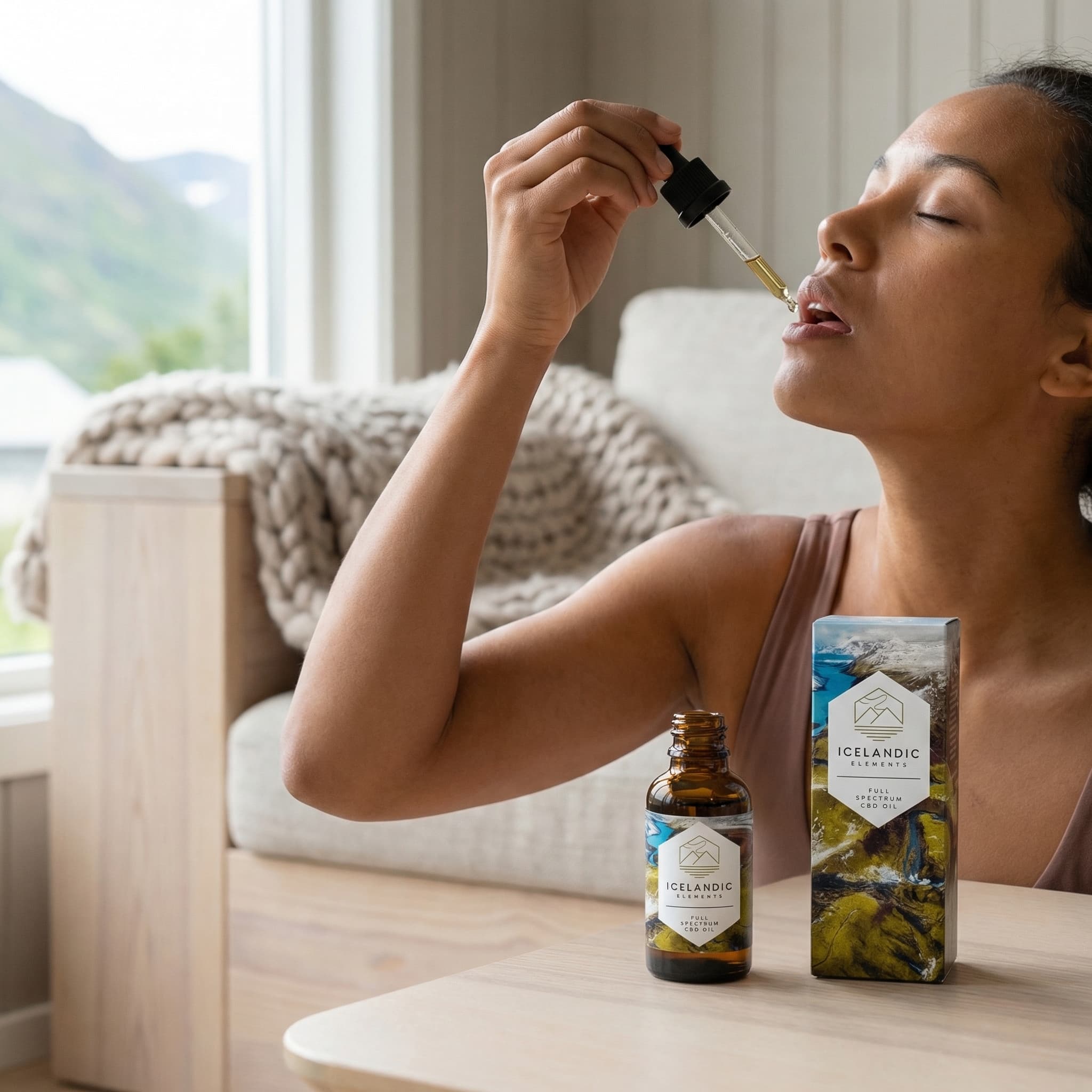 Full Spectrum CBD Oil — in use